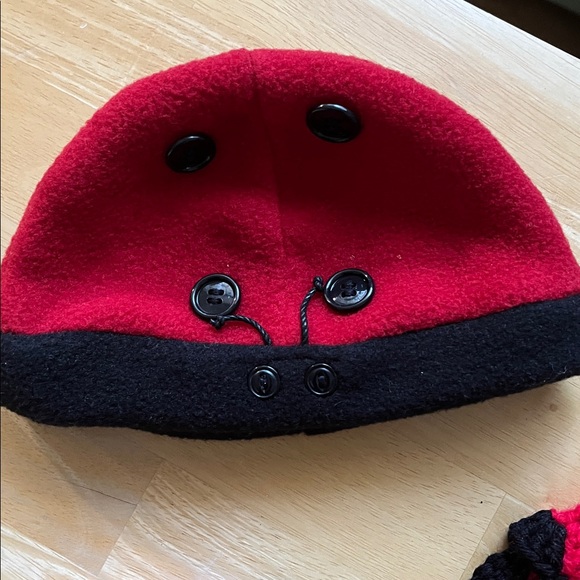 Charming Red and Black ladybug Crochet Baby Set - Picture 3 of 7